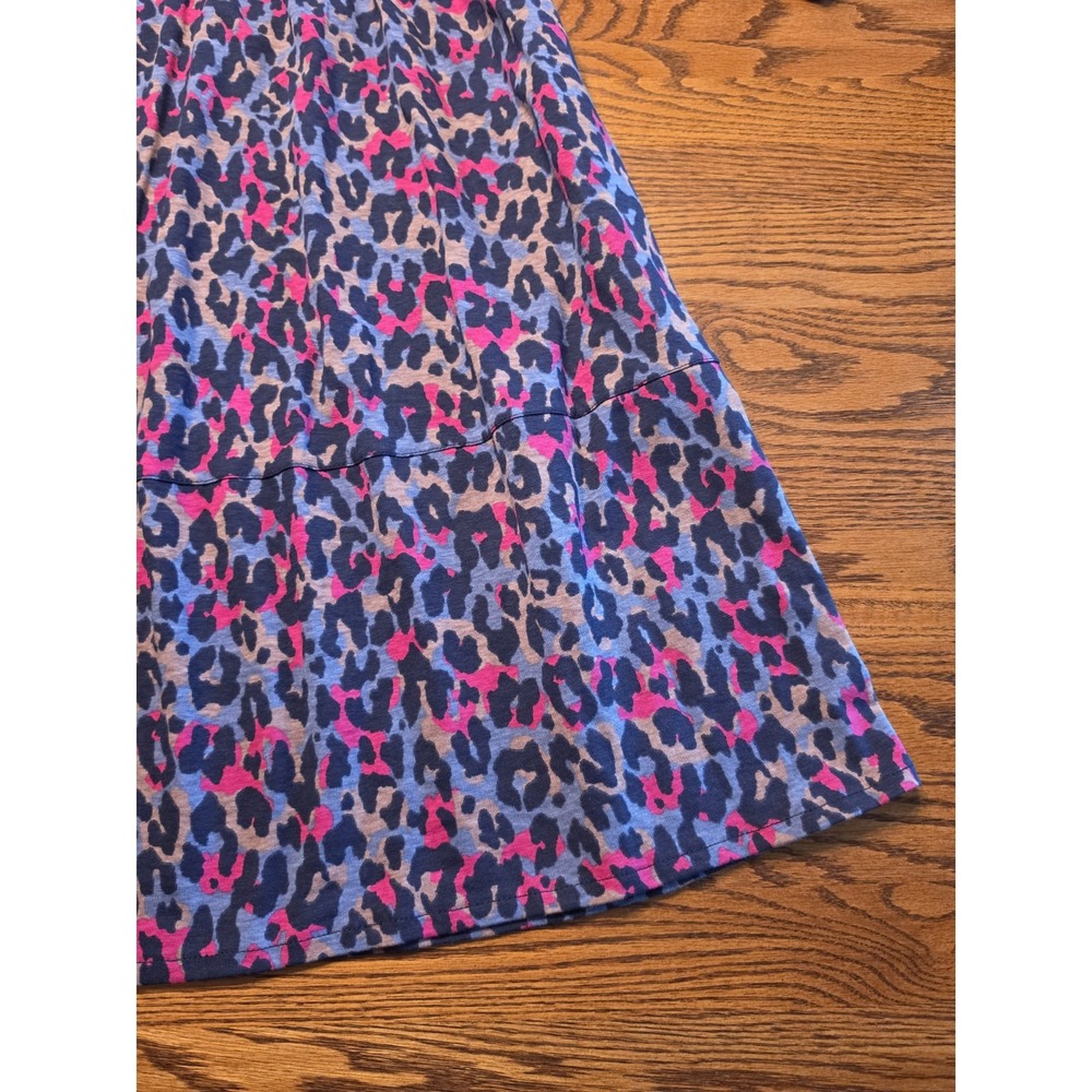 PACT Revive Flutter Sleeve Dress Small Leopard Print Organic Cotton Sustainable - Picture 8 of 16